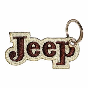Patch Bordado - Logo Escrito Jeep Marrom AD30094-57 - Chaveiro
