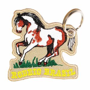 Patch Bordado - Cowboy Rodeio Show Cavalo Brasil AD30095-93 - Chaveiro