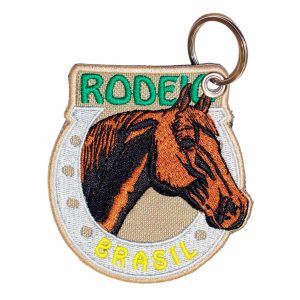 Patch Bordado - Rodeio Show Cavalo, Laço E Ferradura AD30107-257 - Chaveiro