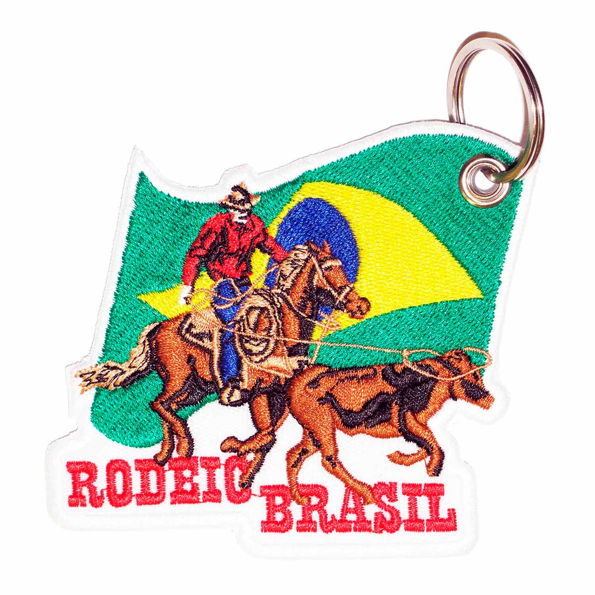 Patch Bordado - Laço Do Bezerro Rodeio Show Brasil AD30114-247 - Chaveiro