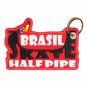 Patch Bordado - Skatista Skate Half Pipe Brasil AD30118-70 - Chaveiro