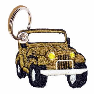 Patch Bordado - Mini Carro Jeep Verde AD30120-199 - Chaveiro