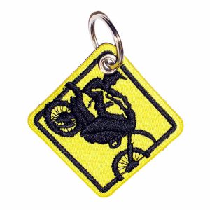 Patch Bordado - Placa Piloto Trilha Moto Motocross AD30124-289 - Chaveiro