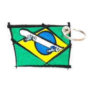 Patch Bordado - Skate Bandeira Do Brasil BD50115-106 - Chaveiro