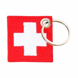 Patch Bordado - Bandeira Da Suíça Pequena BD50260-337 - Chaveiro