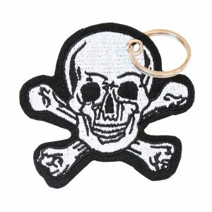Patch Bordado - Caveira Com Ossos Pirata DV80025-25 - Chaveiro
