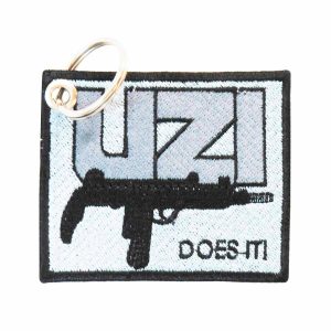 Patch Bordado Negativo Policia Sub Metralhadora Uzi DV80092-269 - Chaveiro