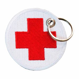 Patch Bordado - Simbolo Cruz Medicina Enfermagem Primeiros Socorros DV80170-271 - Chaveiro