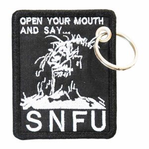 Patch Bordado - Caveira Banda Skate Punk Snfu DV80311-363 - Chaveiro