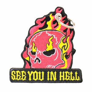 Patch Bordado - Caveira Te Vejo No Inferno DV80374-408 - Chaveiro