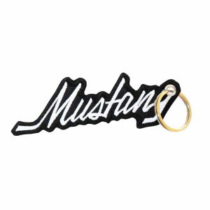 Patch Bordado - Carro Muscle Ford Mustang Escrito DV80382-263 - Chaveiro
