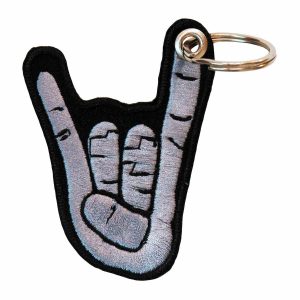 Patch Bordado - Mão Rock Heavy Metal DV80406-94 - Chaveiro