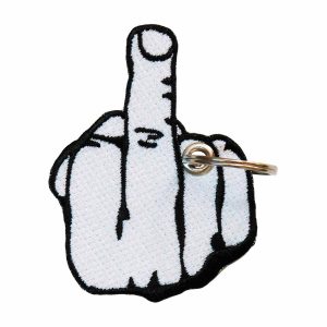 Patch Bordado - Motociclista Dedo Do Meio DV80423-152 - Chaveiro