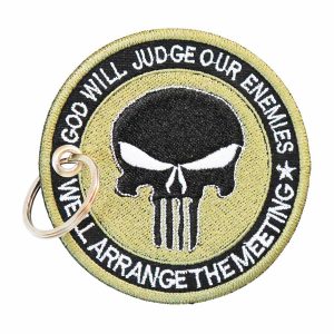 Patch Bordado - Airsoft Caveira Justiceiro Punisher DV80446-431 - Chaveiro