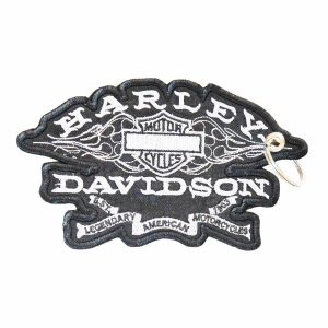 Patch Bordado - Motor Harley Davidson Chamas DV80455-451 - Chaveiro