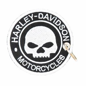 Patch Bordado - Logo Caveira Moto Harley Davidson DV80464-124 - Chaveiro