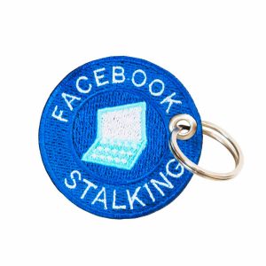 Patch Bordado - Curtir Stalkear Facebook Stalking DV80640- - Chaveiro