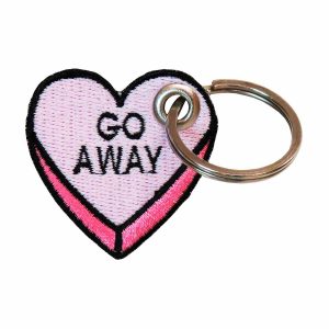 Patch Bordado - Moda Coração Cupido Va Embora DV80644- - Chaveiro