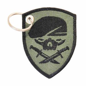 Patch Bordado - Caveira de Boina com Facas DV80663-49 - Chaveiro