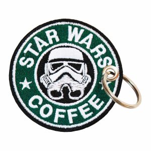 Patch Bordado - Star Bucks Wars Café Storm Trooper DV80668- - Chaveiro