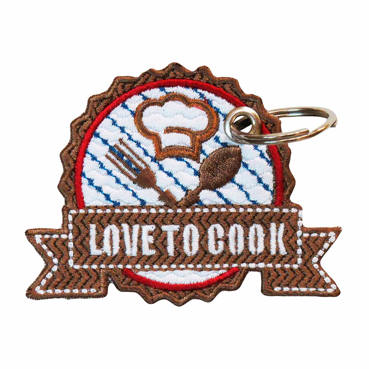 Patch Bordado - Cozinheiro Culinária Amo Cozinhar DV80669- - Chaveiro