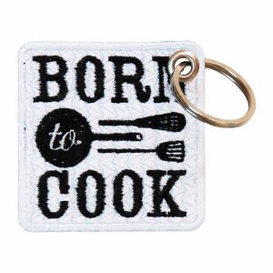 Patch Bordado - Culinária - Nascido Para Cozinhar DV80693- - Chaveiro