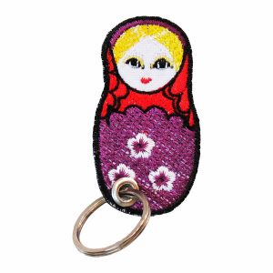 Patch Bordado - Boneca Matriosca Tradicional Russa DV80695- - Chaveiro
