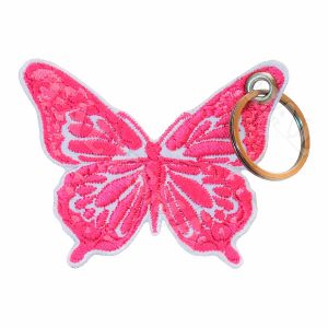 Patch Bordado - Borboleta Feminina Moda Preta DV80815- - Chaveiro
