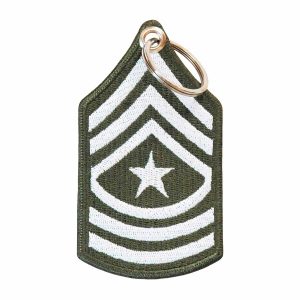 Patch Bordado Patente 3º Sargento Major EUA US Army EX10074-280 - Chaveiro