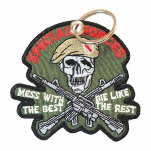 Patch Bordado Caveira Special Forces US Army EUA  EX10078-292 - Chaveiro