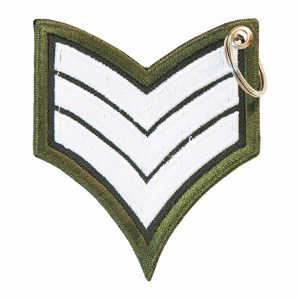 Patch Bordado - Patente Divisa Sargento Usa Eua Tan EX10106-176 - Chaveiro