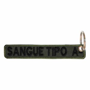 Patch Bordado - Tarja Policia Sangue Tipo Rh A- PL60123-404 - Chaveiro