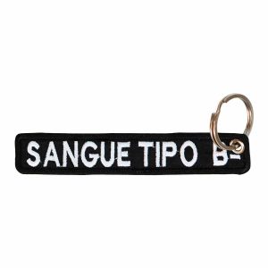 Patch Bordado - Tarja Tipo Sanguineo B  Sangue Rh B- PL60138-403 - Chaveiro