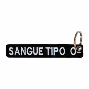 Patch Bordado - Tarja Tipo Sanguineo O  Sangue Rh O- PL60140-120 - Chaveiro