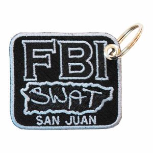 Patch Bordado - Airsoft Policia Fbi Swat de San Juan PL60209-301 - Chaveiro
