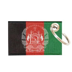 Chaveiro Bordado Bandeira Afeganistão 5,5x3,5 Sublimado