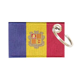 Chaveiro Bordado Bandeira Andorra 5,5x3,5 Sublimado