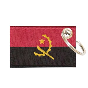 Chaveiro Bordado Bandeira Angola 5,5x3,5 Sublimado