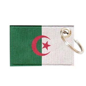 Chaveiro Bordado Bandeira Argeria 5,5x3,5 Sublimado