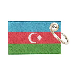 Chaveiro Bordado Bandeira Azerbaijan 5,5x3,5 Sublimado