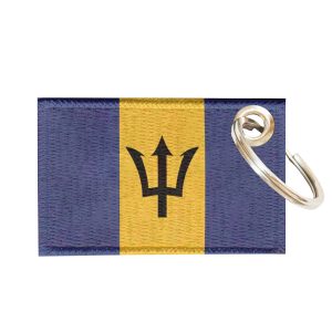 Chaveiro Bordado Bandeira Barbados 5,5x3,5 Sublimado