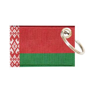 Chaveiro Bordado Bandeira Belarus 5,5x3,5 Sublimado