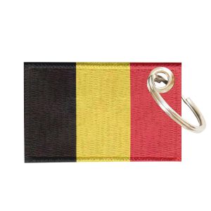 Chaveiro Bordado Bandeira Bélgica 5,5x3,5 Sublimado
