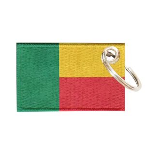 Chaveiro Bordado Bandeira Benin 5,5x3,5 Sublimado