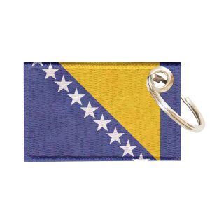Chaveiro Bordado Bandeira Bosnia 5,5x3,5 Sublimado