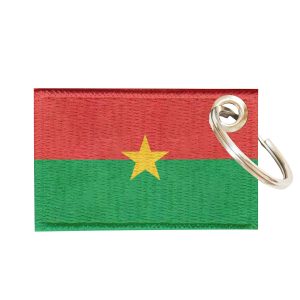Chaveiro Bordado Bandeira Burkina Faso 5,5x3,5 Sublimado