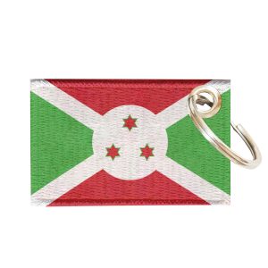 Chaveiro Bordado Bandeira Burundi 5,5x3,5 Sublimado
