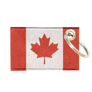 Chaveiro Bordado Bandeira Canadá 5,5x3,5 Sublimado