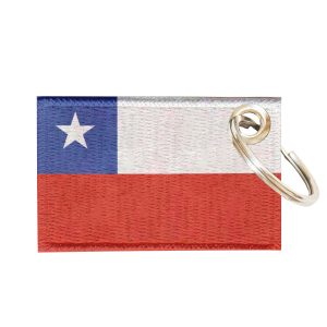 Chaveiro Bordado Bandeira Chile 5,5x3,5 Sublimado