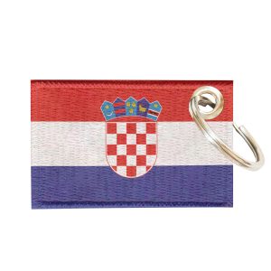 Chaveiro Bordado Bandeira Croácia 5,5x3,5 Sublimado